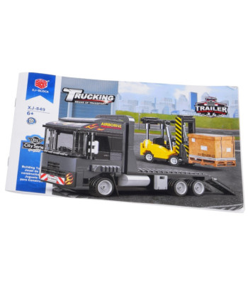 Techniniai blokai TRANSPORTO PRIEMONĖS 1:42 - Sunkvežimis su priekaba ir šakiniu krautuvu 404ele ZA5722