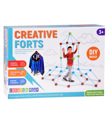 Didelių statybinių šiaudelių rinkinys – kūrybiniai statybiniai kaladėlės, 89 vnt. ZA5907