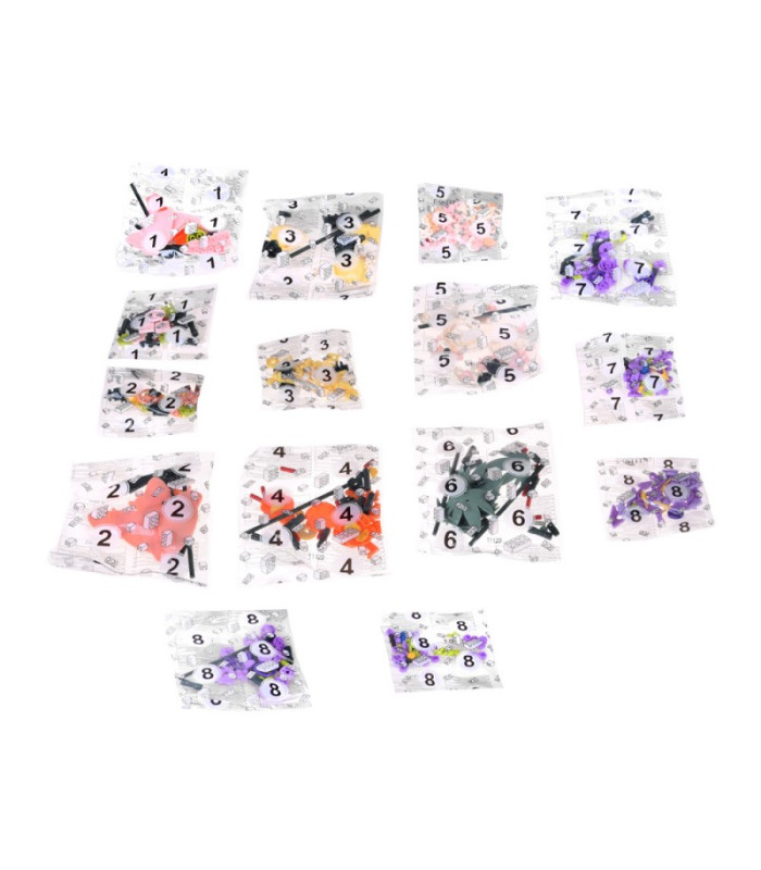 Techniniai blokeliai GĖLĖS 9 augalai - laukinių gėlių puokštė 563 vnt. ZA5896