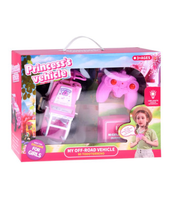 Lėlių automobilis – rožinis nuotoliniu būdu valdomas visureigis mergaitėms ZA5909