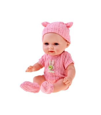 Žavinga BOBAS lėlė 26 cm - lengva ir mobili pižamoje su kepure ZA5831