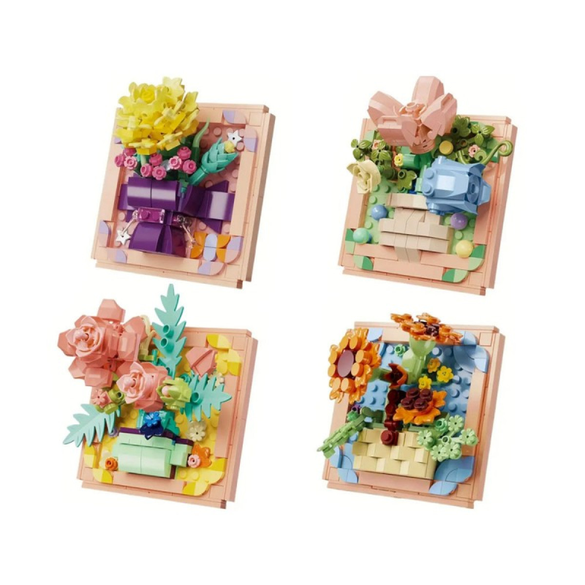 Techninių kaladėlių SERIJA: Nesėkmės kvėpavimas - GĖLĖS RĖMELYJE daugiau nei 200 detalių ZA5815