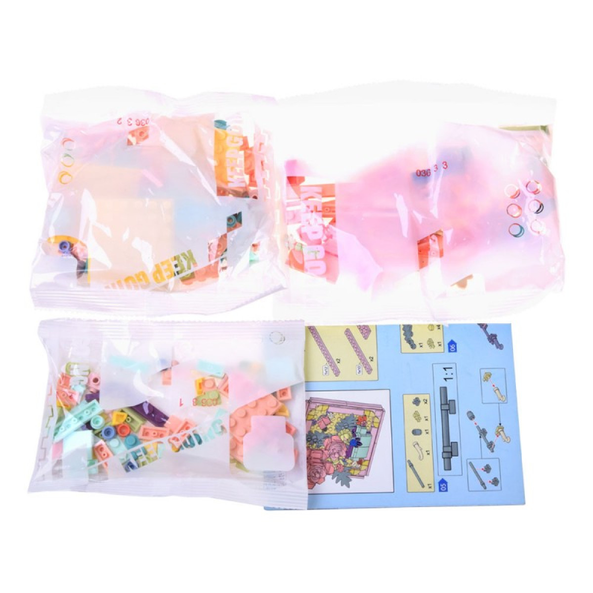 Techninių kaladėlių SERIJA: Nesėkmės kvėpavimas - GĖLĖS RĖMELYJE daugiau nei 200 detalių ZA5815