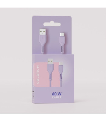 COLORUM kabelis USB-A - USB-C 1,8 m 3A CK60-AC-09 xLavenda