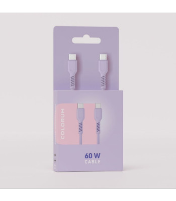 COLORUM kabelis USB-C - USB-C 1,8 m 3A CK60-CC-09 xLavenda