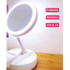 Kahepoolne suurendusega kosmeetiline peegel LED-taustvalgustusega MYFOLD